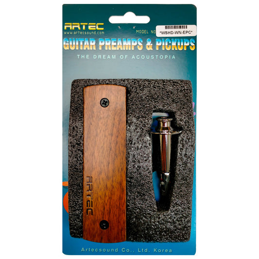Artec WSHDWN/EPC WSHD Humbucker Soundhole Pickup with Internal Output Jack in Walnut