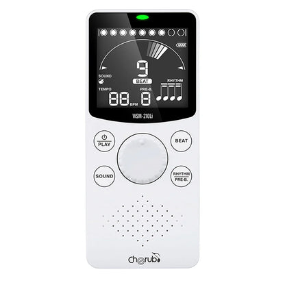 Cherub WSM-210 White Rechargable Digital Metronome