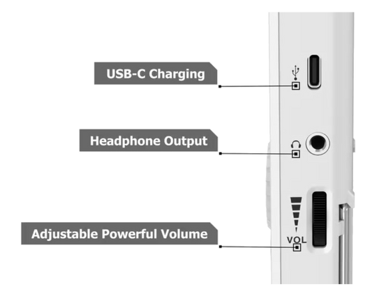 Cherub WSM-210 White Rechargable Digital Metronome