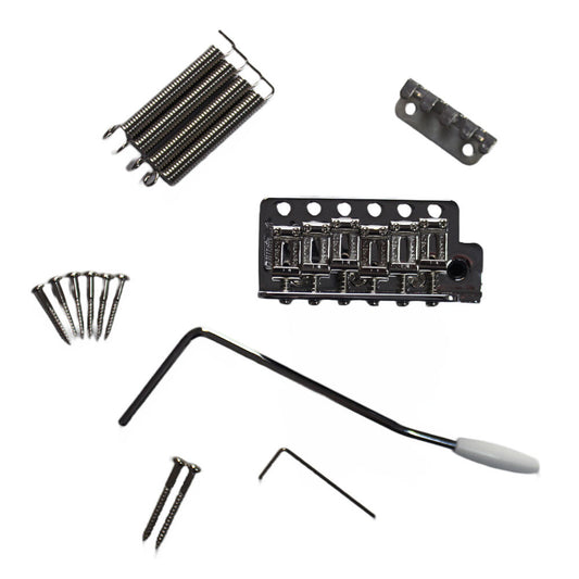 Wilkinson WVCCR Classic ST Style Complete 6-point Tremolo Bridge in Chrome with Zinc Block