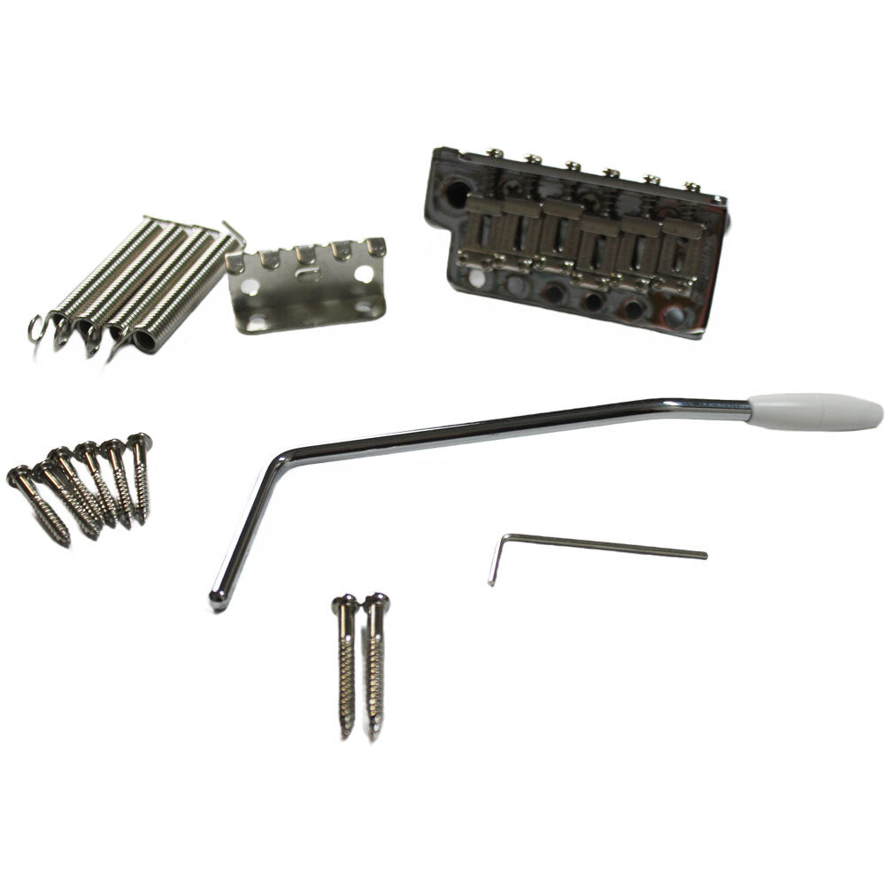 Wilkinson WVCSB/CR Classic ST Style Complete 6-point Tremolo Bridge in Chrome with Steel Block