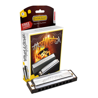 Hohner Hot Metal Harmonica 572FX Key of F