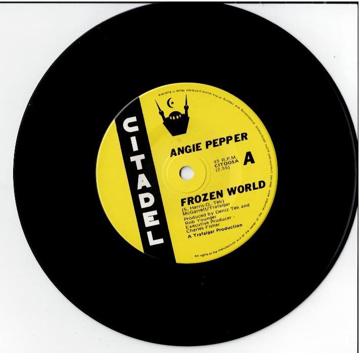 Angie Pepper - Frozen World (Vinyl, 7", 45 RPM, Single)