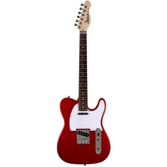Aria Pro II TEG-Series Electric Guitar in Candy Apple Red with White Pickguard