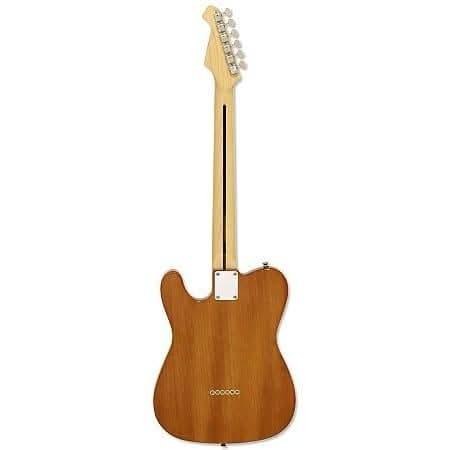 Aria Pro II TEG-Series Semi-Hollow Electric Guitar in Natural with White Pearl Pickguard