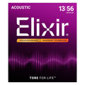 Elixir Nanoweb 80/20 Bronze Acoustic Guitar Strings E11102 Medium (13–56)
