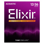 Elixir Nanoweb 80/20 Bronze Acoustic Guitar Strings E11102 Medium (13–56)