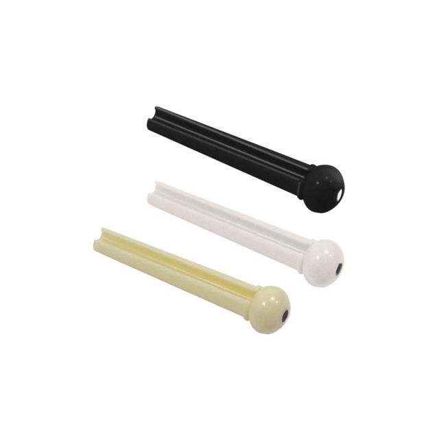 RealTone APBP0678-023 Acoustic Bridge Pin Black with White Dot