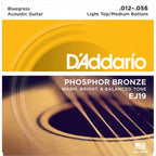 D'Addario EJ19 Phosphor Bronze 12-56 Bluegrass Acoustic Guitar Strings