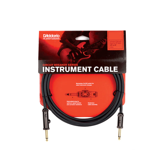 D'Addario Circuit Breaker Series Instrument Cable 10ft