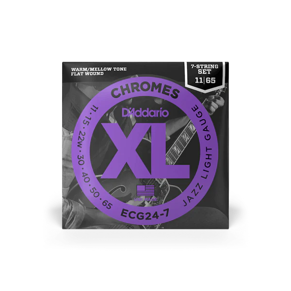 D'Addario ECG24-7 Jazz Light 7-String Electric Guitar Strings (11-65)
