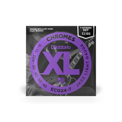 D'Addario ECG24-7 Jazz Light 7-String Electric Guitar Strings (11-65)