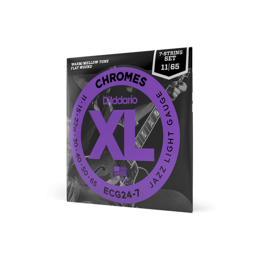 D'Addario ECG24-7 Jazz Light 7-String Electric Guitar Strings (11-65)