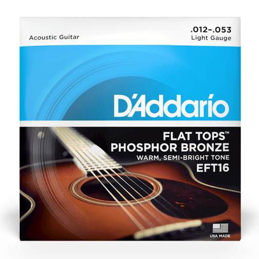 D'Addario EFT16 Flat Tops Phosphor Bronze 12-53