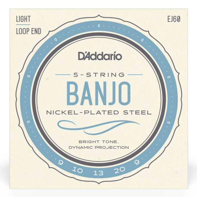 D'Addario EJ60 Nickel-Plated Steel 5-String Banjo Strings