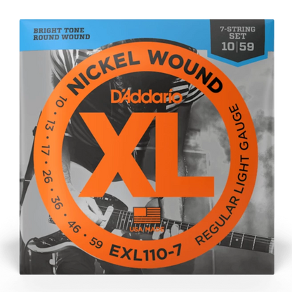 D'Addario XL Nickel Wound 7-String Electric Guitar Set (Assorted Gauges)