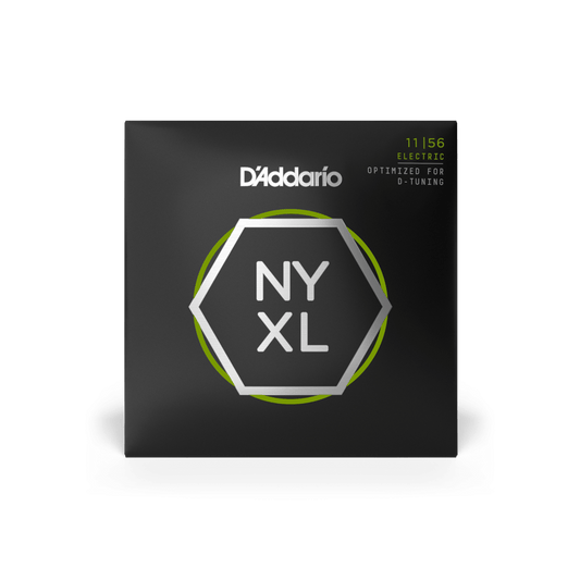 D'Addario NYXL Nickel Wound Electric Guitar Strings NYXL1156 Medium Top/Extra Heavy Bottom (11-56)