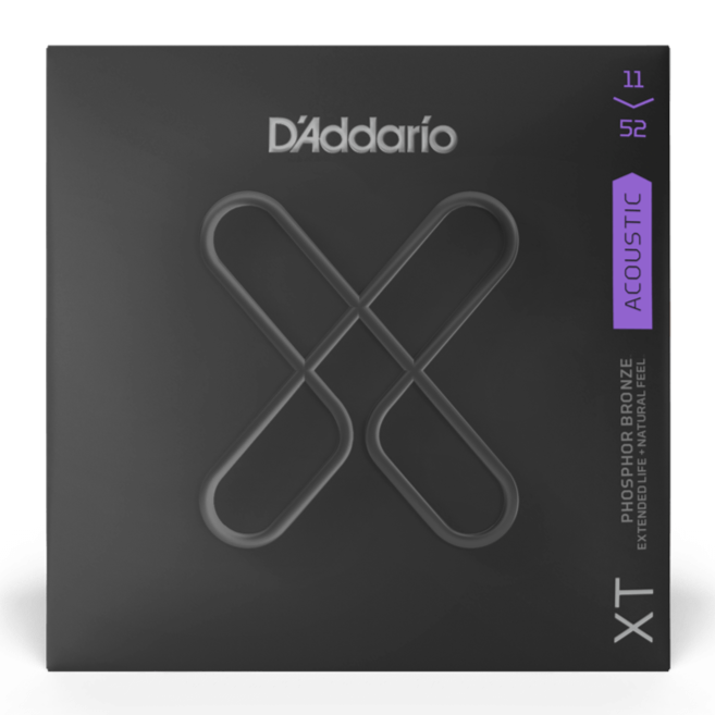 D'Addario XTAPB1152 Phosphor Bronze Custom Light Coated Acoustic Strings 11-52