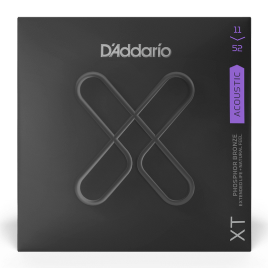D'Addario XTAPB1152 Phosphor Bronze Custom Light Coated Acoustic Strings 11-52
