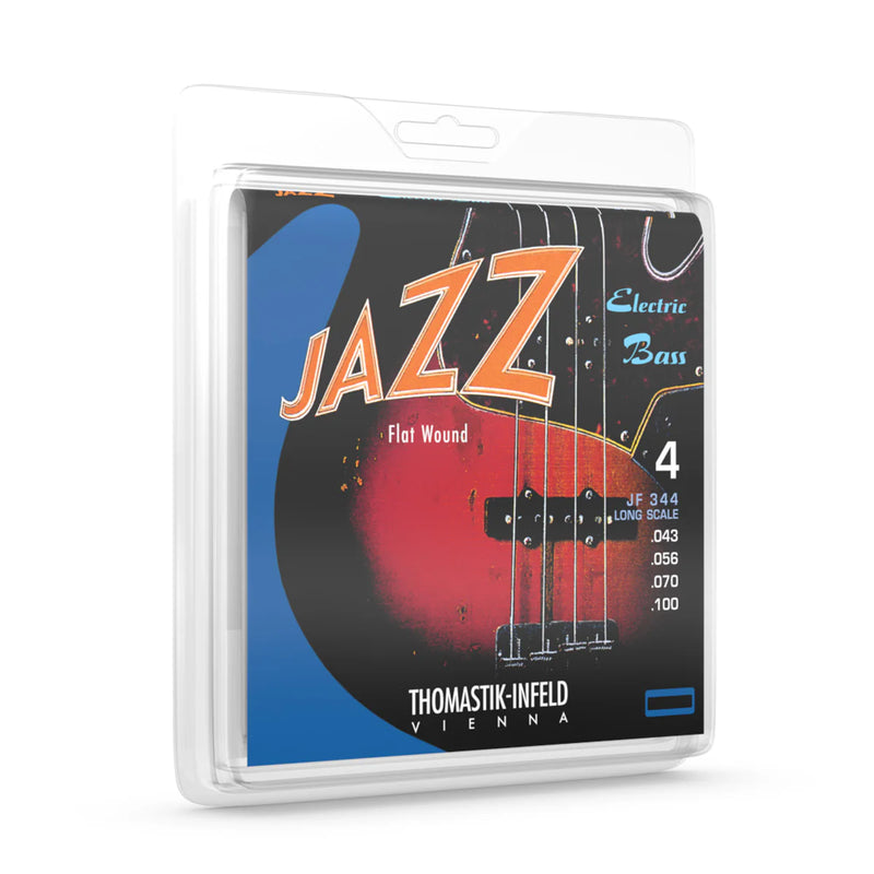 Thomastik-Infeld DTJF344 Jazz Flat Wound 43-100 Electric Bass Guitar String Set - Long Scale