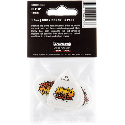 Dunlop Dirty Donny Guitar Picks (6 Pack) (Assorted Sizes)