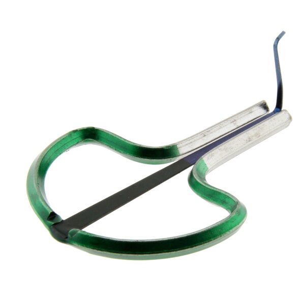 Ozark ED348 Green 2 1/4 Inch Jaw Harp with Lacquered Steel Frame and Swedish Steel Tongue