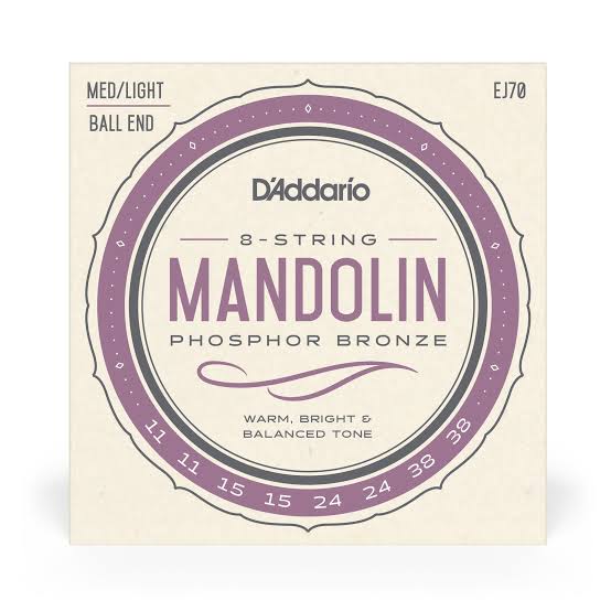 D’Addario EJ70 Medium/Light Phosphor Bronze Ball End Mandolin Strings (11-38 Gauge)