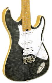 Aria 714-MK2 Fullerton Series Electric Guitar in Black Diamond