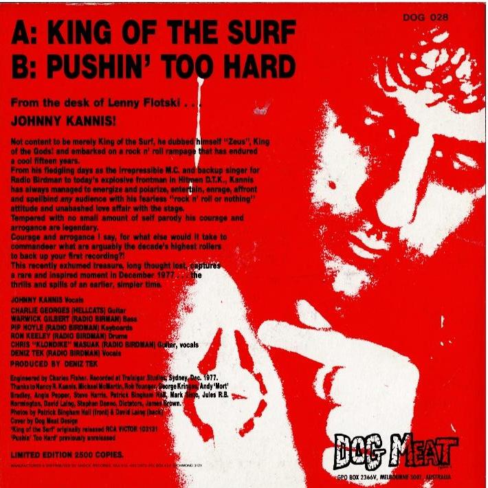 Johnny Kannis - King Of The Surf! (Vinyl, 7", Single, Limited Edition)