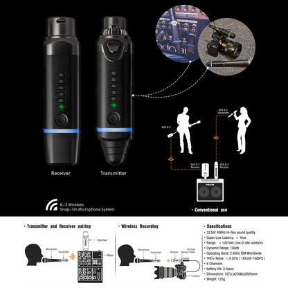 NUX B3 PLUS Wireless Mic System