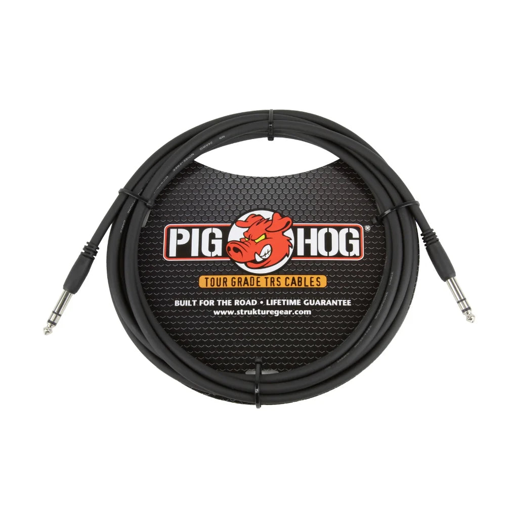 Pig Hog PTRS15 Cable – 1/4″ TRS, 15 ft