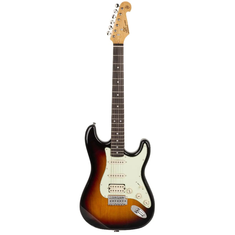 SX Vintage Series VES62HTS Right-Handed '60s-Style 4/4-Sized Stratocaster-Style Electric Guitar in 3-Tone Sunburst
