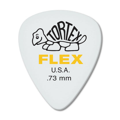 Dunlop JPFLS73 Yellow .73 Tortex Flex Standard Shape Picks (12 Pack)