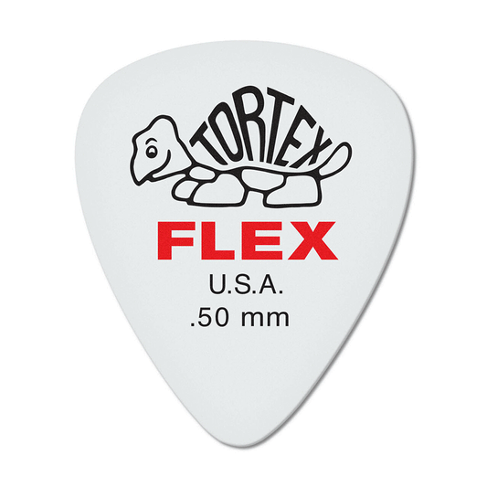 Dunlop JPFLS50 Red .50 Tortex Flex Standard Shape Picks (12 Pack)