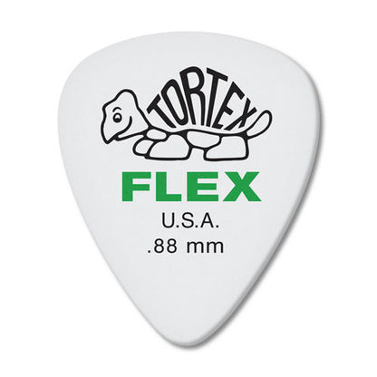 Dunlop JPFL88 Green .88 Tortex Flex Standard Shape Picks (12 Pack)