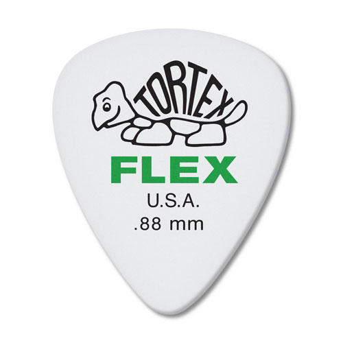 Dunlop JPFL88 Green .88 Tortex Flex Standard Shape Picks (12 Pack)