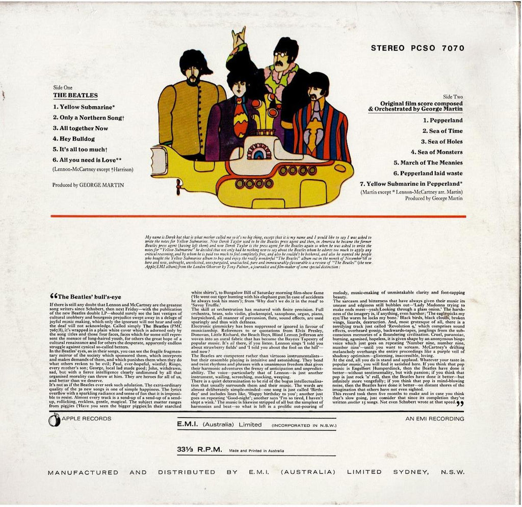 The Beatles - Yellow Submarine (Vinyl, LP, Album, Reissue, Stereo)