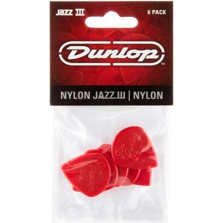 Dunlop JP5RN Nylon Jazz III 1.38mm Red (6 Pack)