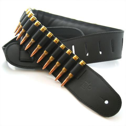 DSL Bullet Black 2.5'' Leather Strap