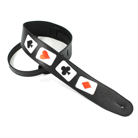 DSL Card25 Black Playing Card Leather Strap