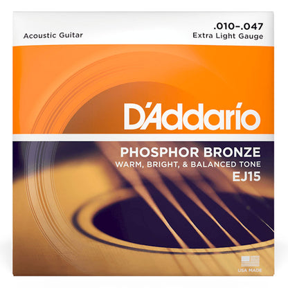 D'Addario Phosphor Bronze Acoustic Guitar Strings (Assorted Gauges)