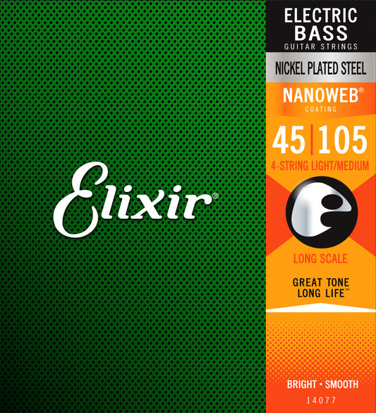 Elixir Nanoweb Bass Strings (Assorted Gauges)