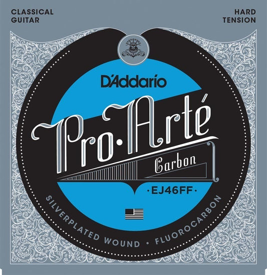 D'Addario Pro-Arte Carbon Silverplated Wound Classical Guitar Strings EJ46FF Hard Tension