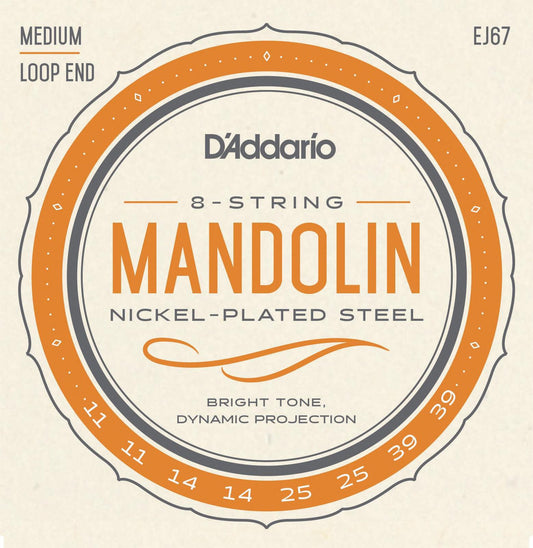 D'Addario EJ67 Mandolin Strings Nickel Medium (11-39)
