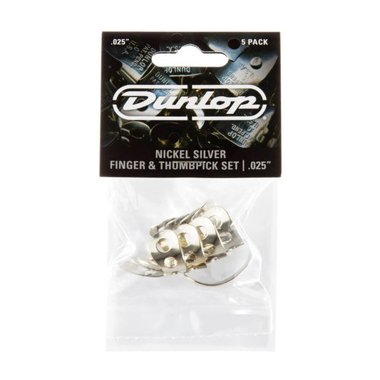 Dunlop Nickel Silver Finger Pick 0.25 Player Pack