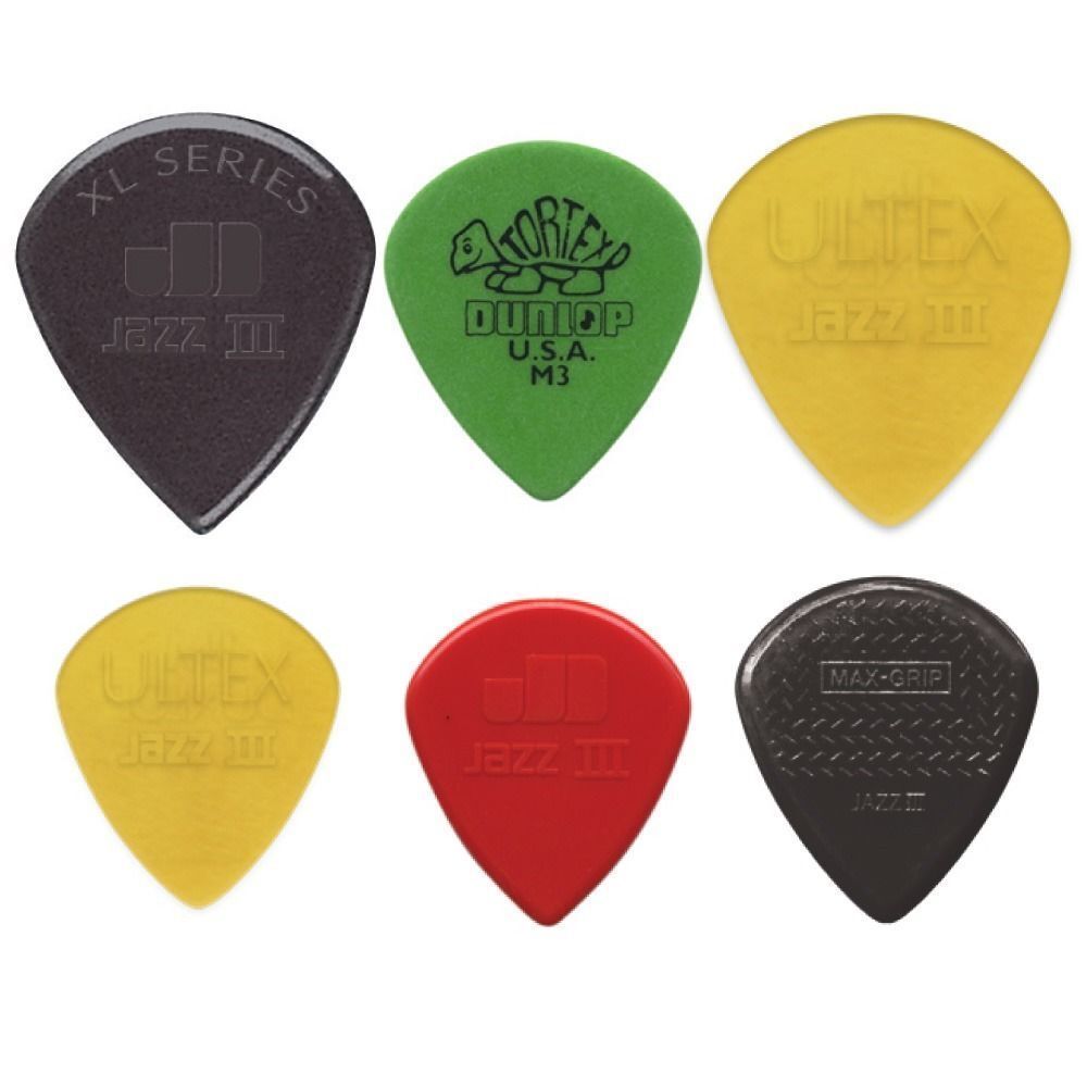 Dunlop JPJT6 Jazz III Variety Pack Guitar Picks (6 Pack)