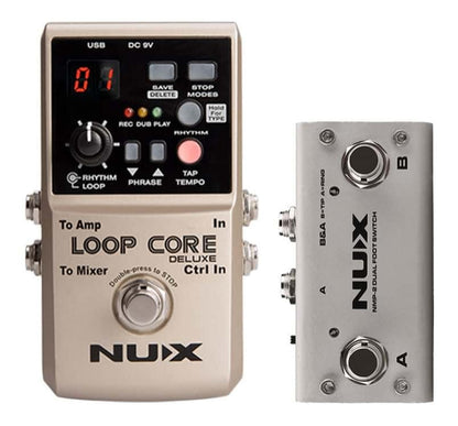 NUX Loop Core Deluxe Bundle Looper Pedal and Footswitch