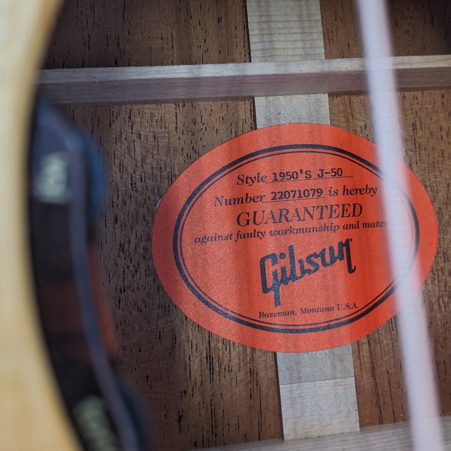 2019 Gibson's Original J-50