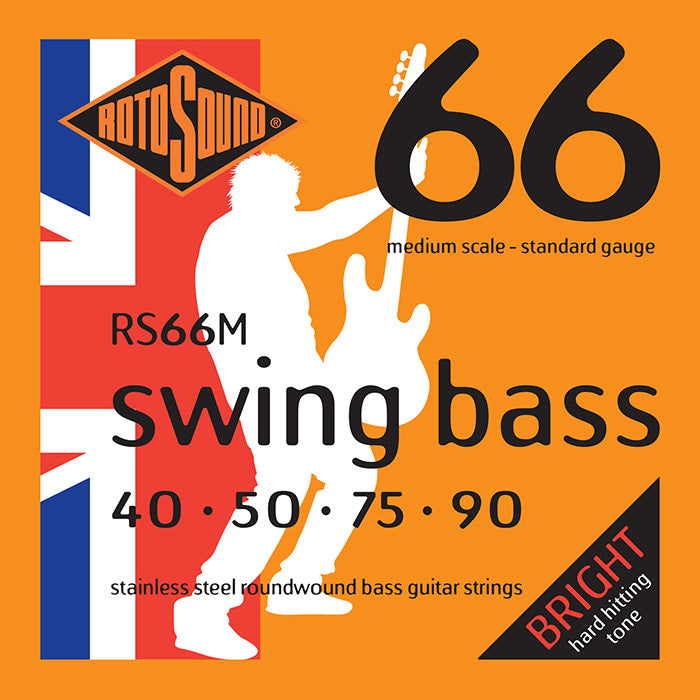 Rotosound Swing Bass 66 Stainless Steel Roundwound Strings (Assorted Gauges/Scales)