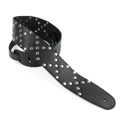 DSL SX25 Stud X Pattern Black Leather Strap